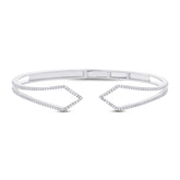 0.44ct 14k White Gold Diamond Bangle